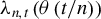 lamda Subscript n comma t Baseline left parenthesis theta left parenthesis t divided by n right parenthesis right parenthesis
