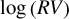 log left parenthesis upper R upper V right parenthesis