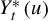 upper Y Subscript t Superscript asterisk Baseline left parenthesis u right parenthesis
