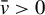 v overbar greater than 0