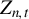 upper Z Subscript n comma t