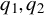 q 1 comma q 2
