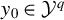 y 0 element of script upper Y Superscript q