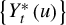 StartSet upper Y Subscript t Superscript asterisk Baseline left parenthesis u right parenthesis EndSet