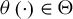 theta left parenthesis dot right parenthesis element of normal upper Theta