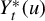 upper Y Subscript t Superscript asterisk Baseline left parenthesis u right parenthesis