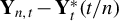 bold upper Y Subscript n comma t Baseline minus bold upper Y Subscript t Superscript asterisk Baseline left parenthesis t divided by n right parenthesis