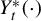 upper Y Subscript t Superscript asterisk Baseline left parenthesis dot right parenthesis