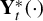 bold upper Y Subscript t Superscript asterisk Baseline left parenthesis dot right parenthesis