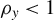 rho Subscript y Baseline less than 1