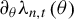 partial differential Subscript theta Baseline lamda Subscript n comma t Baseline left parenthesis theta right parenthesis