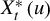 upper X Subscript t Superscript asterisk Baseline left parenthesis u right parenthesis