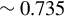 tilde 0.735