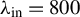 lamda Subscript in Baseline equals 800