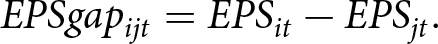 EPSgapijt equals EPSit minus EPSjt period