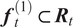 bold italic f Subscript t Superscript left parenthesis 1 right parenthesis Baseline subset of bold italic upper R Subscript t
