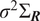 sigma squared upper Sigma Subscript bold italic upper R