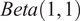 upper B e t a left parenthesis 1 comma 1 right parenthesis
