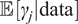 double struck upper E left bracket gamma Subscript j Baseline vertical bar data right bracket