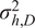 sigma Subscript h comma upper D Superscript 2