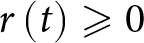 r left parenthesis t right parenthesis greater than or slanted equals 0