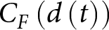 CF left parenthesis d left parenthesis t right parenthesis right parenthesis