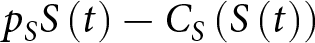 pSS left parenthesis t right parenthesis minus CS left parenthesis upper S left parenthesis t right parenthesis right parenthesis