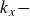 k Subscript x minus