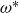 omega Superscript asterisk
