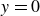 y equals 0