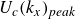 upper U Subscript c Baseline left parenthesis k Subscript x Baseline right parenthesis Subscript italic peak