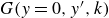 upper G left parenthesis y equals 0 comma y prime comma k right parenthesis