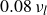 0.08 nu Subscript l