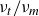 nu Subscript t Baseline divided by nu Subscript m