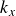 k Subscript x