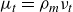 mu Subscript t Baseline equals rho Subscript m Baseline nu Subscript t