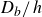upper D Subscript b Baseline divided by h