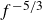 f Superscript negative 5 divided by 3