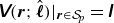 sans serif bold italic upper V left parenthesis bold italic r semicolon ModifyingAbove bold italic script l With caret right parenthesis vertical bar Subscript bold italic r element of script upper S Sub Subscript p Subscript Baseline equals sans serif bold italic upper I