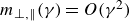 m Subscript up tack comma parallel to Baseline left parenthesis gamma right parenthesis equals upper O left parenthesis gamma squared right parenthesis