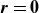 bold italic r equals bold 0