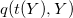q left parenthesis t left parenthesis upper Y right parenthesis comma upper Y right parenthesis
