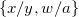 StartSet x divided by y comma w divided by a EndSet
