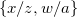 StartSet x divided by z comma w divided by a EndSet