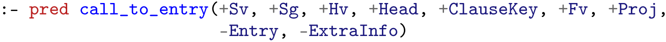 Prolog predicate declaration