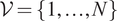 upper V equals 1 ellipsis upper N