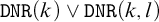 monospace upper D upper N upper R left parenthesis k right parenthesis or monospace upper D upper N upper R left parenthesis k comma l right parenthesis