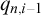 q Subscript n comma i minus 1