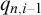 q Subscript n comma i minus 1