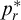 p Subscript r Superscript asterisk